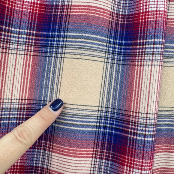 Kavu Top Women Medium Pink Tan Button Up Sleeveless Plaid Western Outdoor Farm - Picture 2 of 10